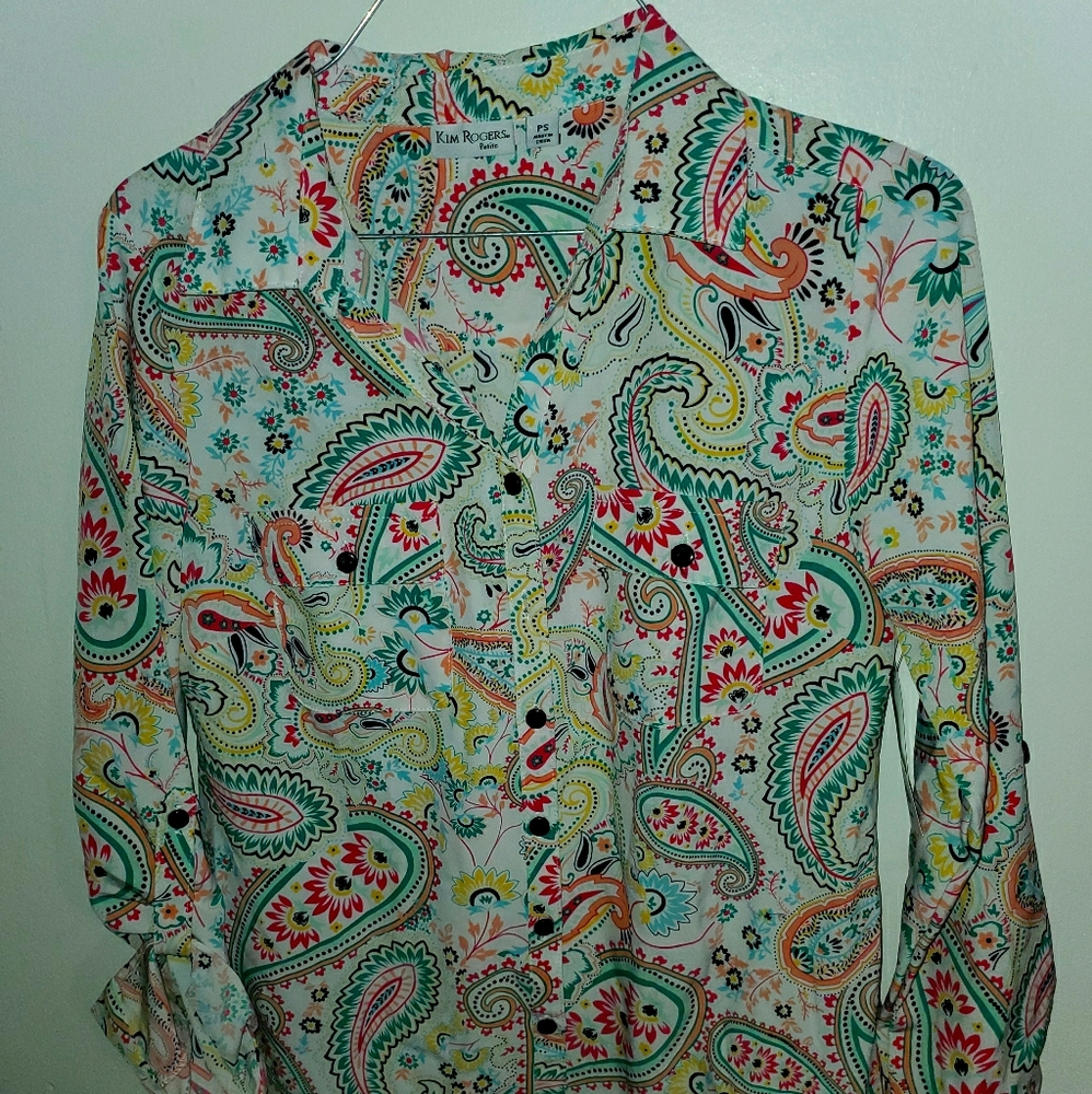 Kim Rogers Petite small New! PASILY BUTTON DOWN